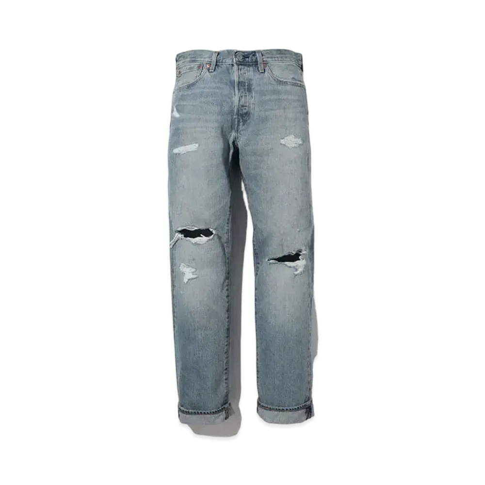 Levi's 501 Original Fit Light Indigo Destructed "Light Indigo"
