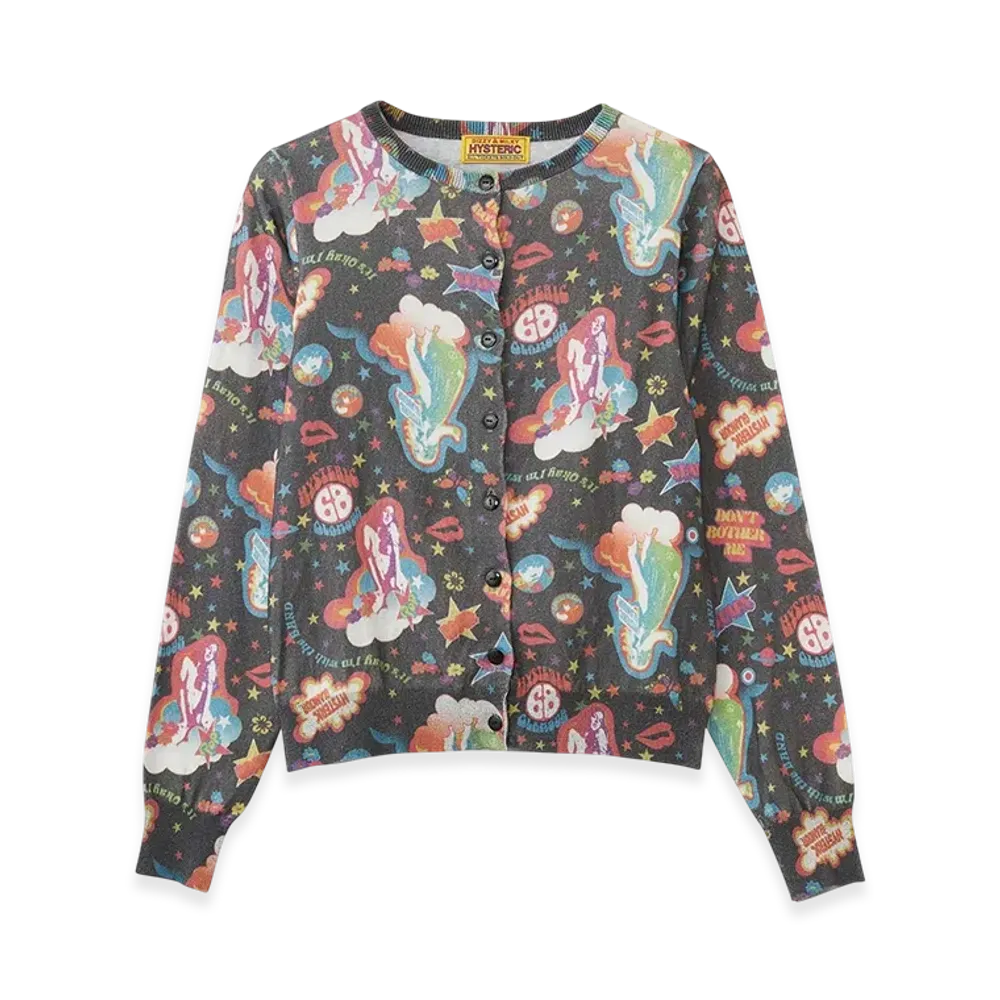 HYSTERIC GLAMOUR Hysteric68 Pattern Cardigan "Black"