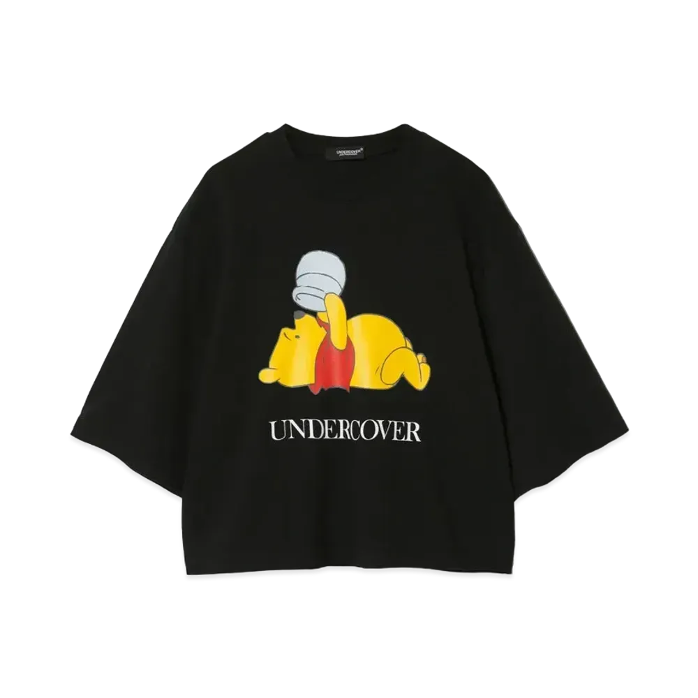 UNDERCOVER x Disney Cotton Wide Short Tee Winnie-the-Pooh "Black"