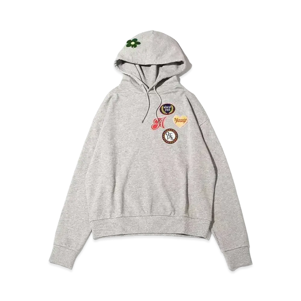 atmos pink Patch Big Hoodie "Gray"