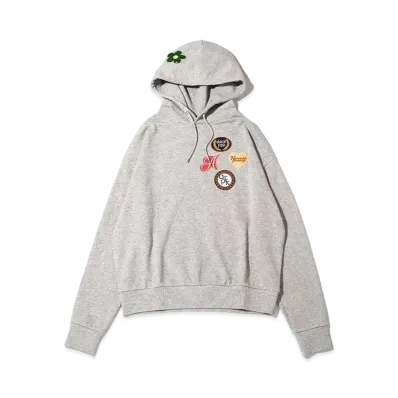 atmos pink Patch Big Hoodie "Gray"