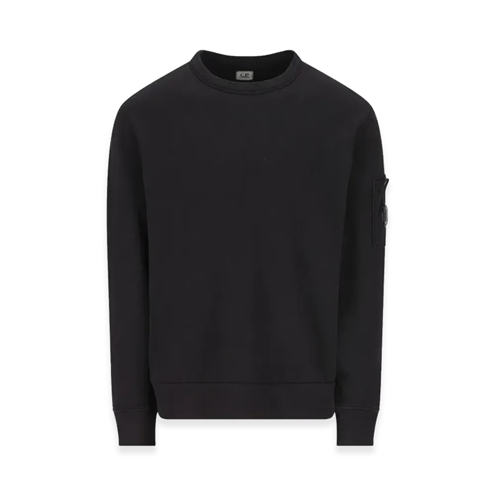 C.P. Company Sweatshirts Crew Neck In Malfile Fleece "Black"