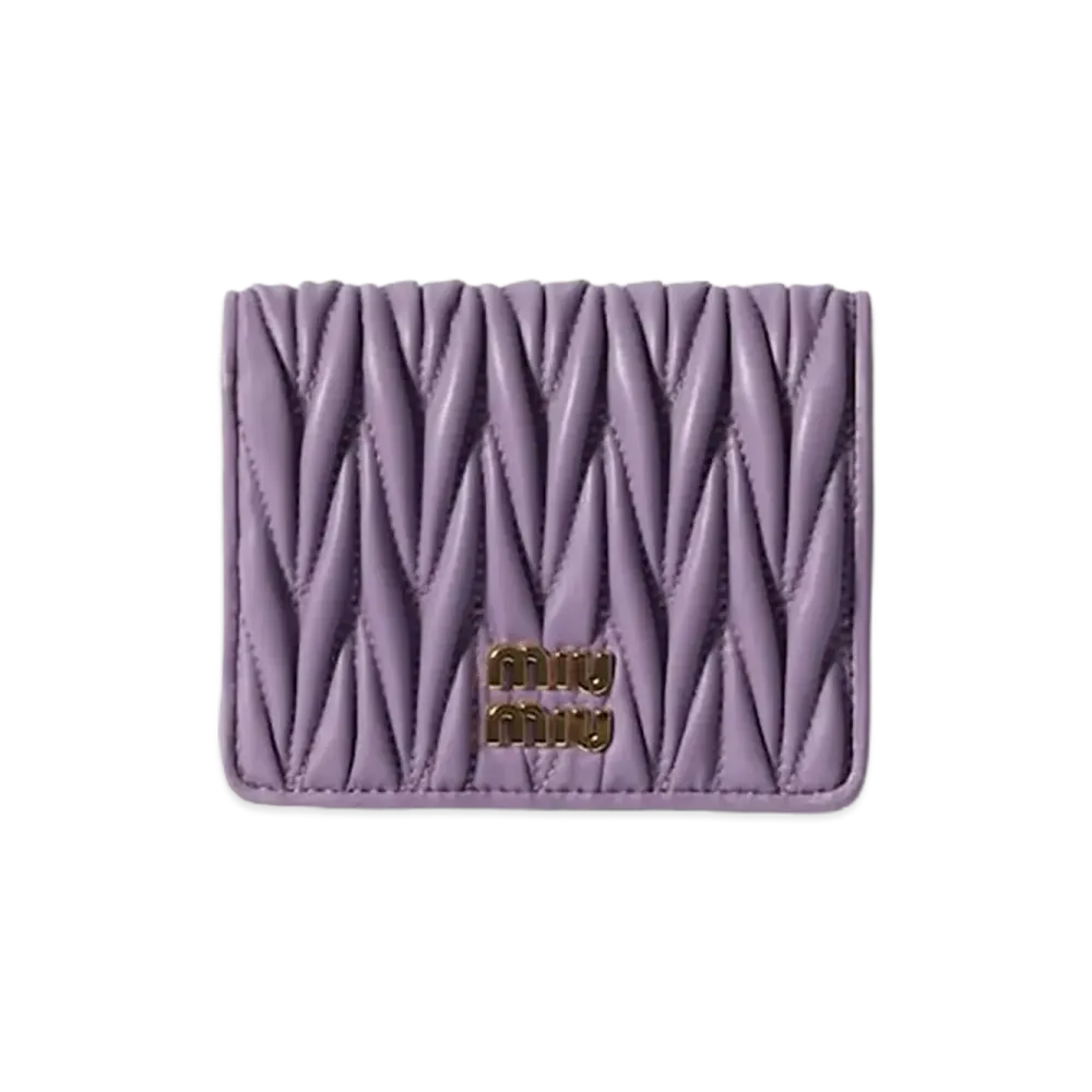 MIU MIU Matelasse Leather Folded Wallet "Lily"
