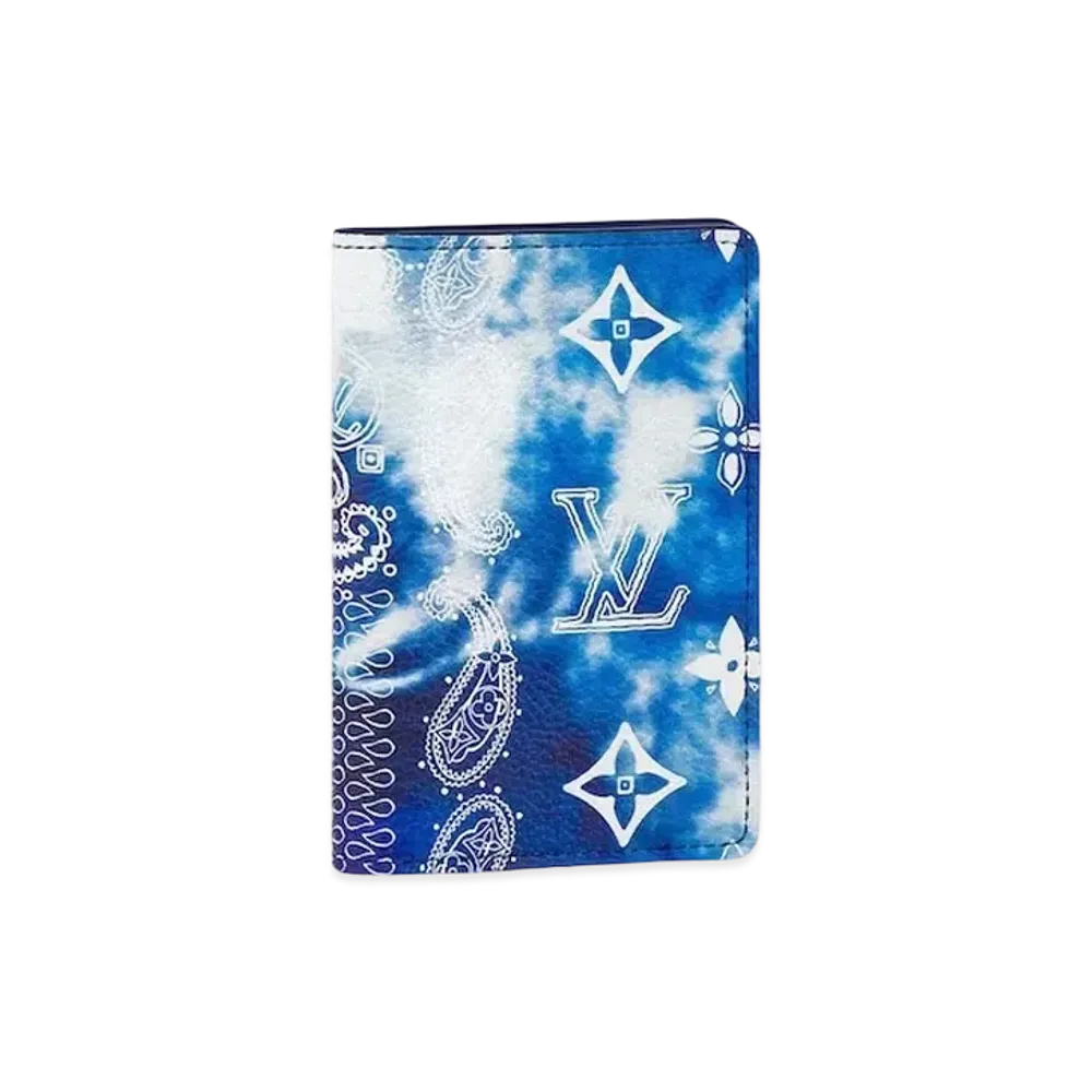 Louis Vuitton Pocket Organizer Monogram Bandanna "Bleached Blue"