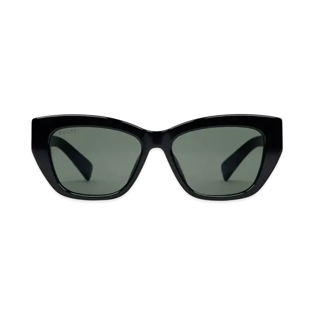 GUCCI Low Nose Bridge Fit Cat-Eye Sunglasses "Black"