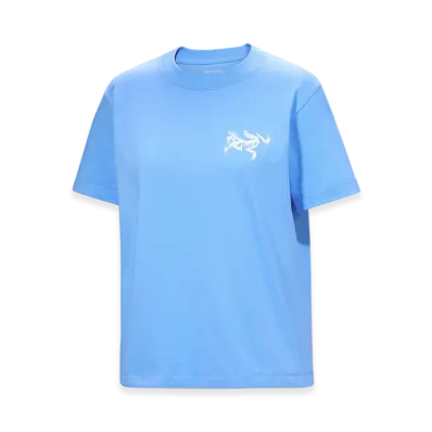 ARC'TERYX Women's Kragg Cotton Bird Tile Crew SS "Glacial/Arctic Silk" X000009499