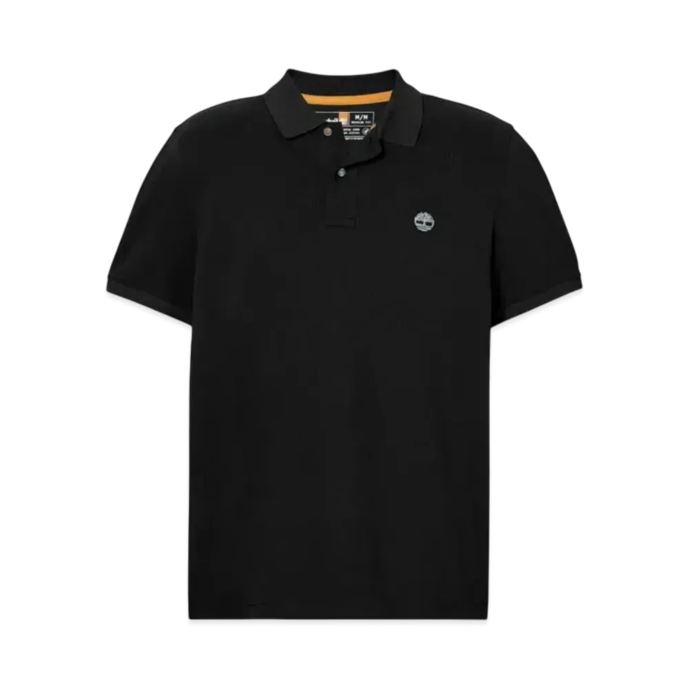 Timberland Men's Short Sleeve Millers River Picket Polo Shirt "Black"