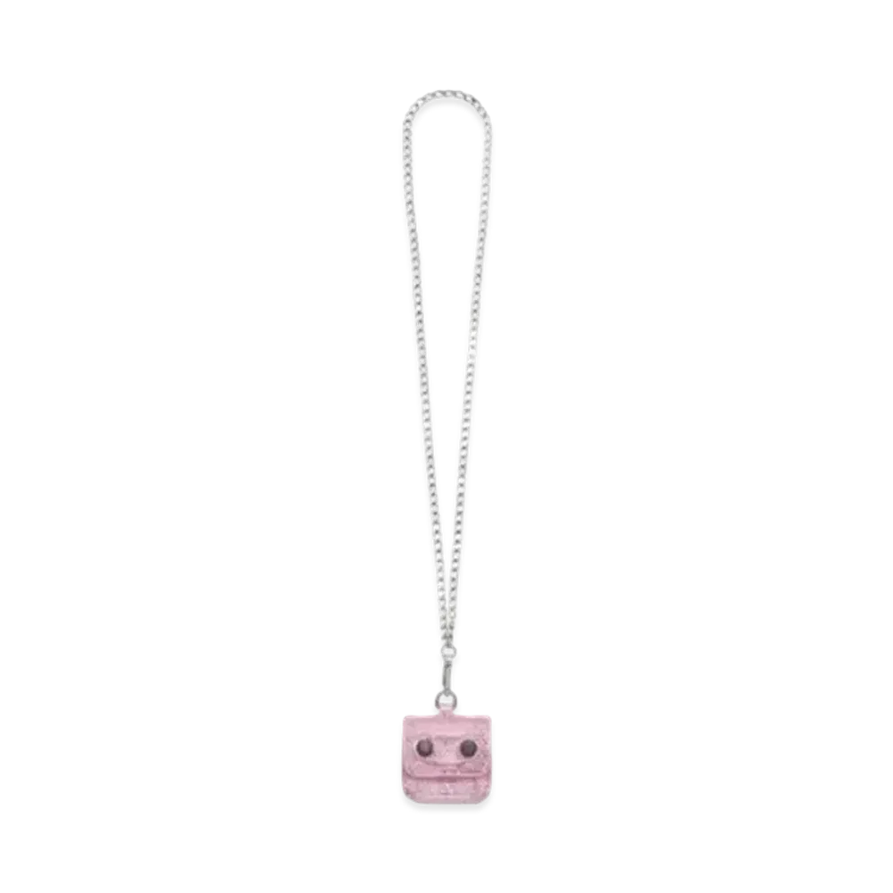 BALENCIAGA Le Cagole Rhinestone Chain Flap Headphone Bag "Pink"