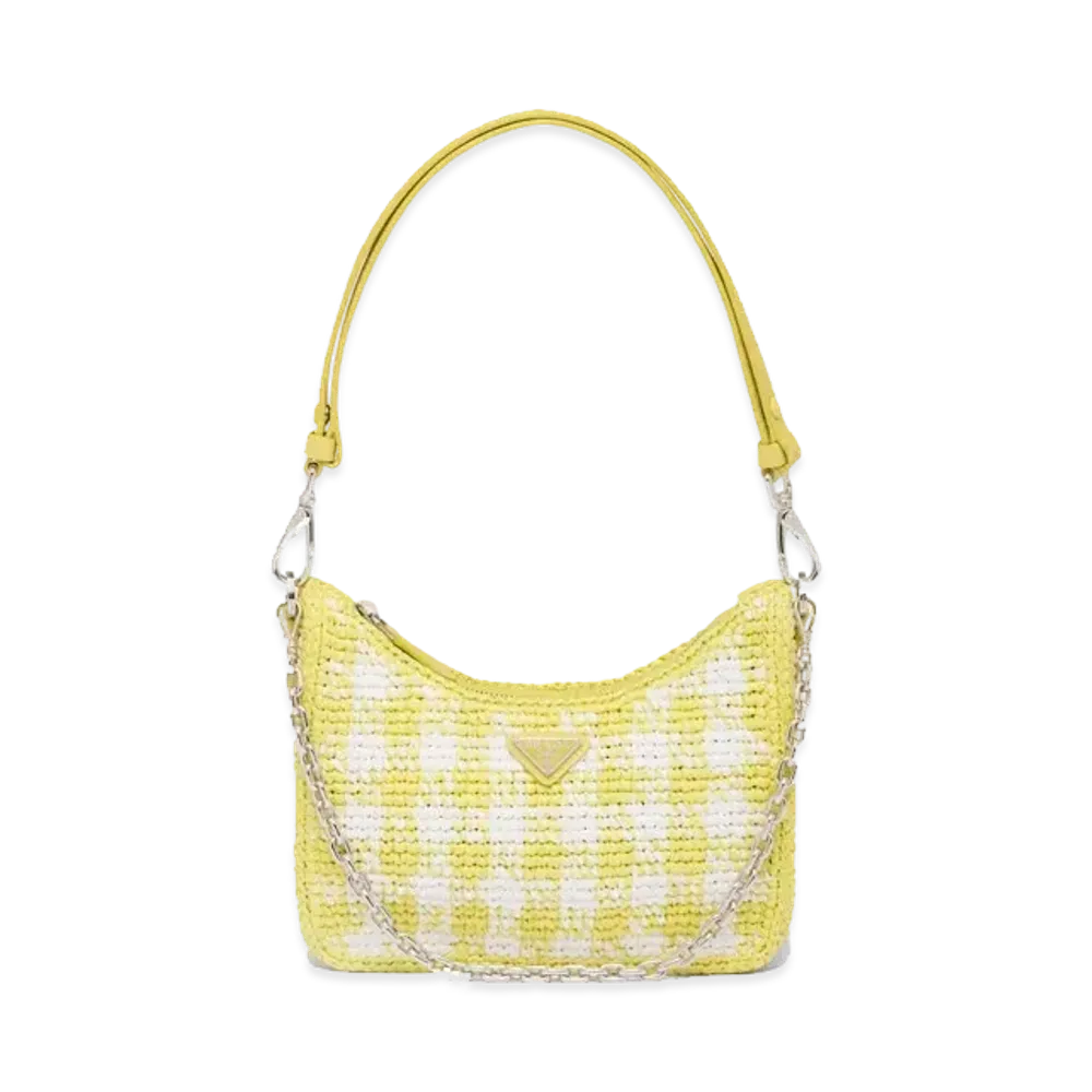 PRADA Re Edition Crochet Mini Bag "Citron Yellow"