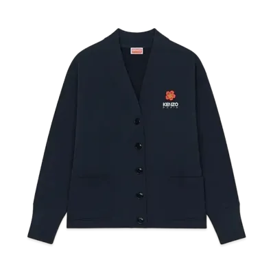 KENZO 'BOKE FLOWER' Embroidery Cardigan "Midnight Blue"
