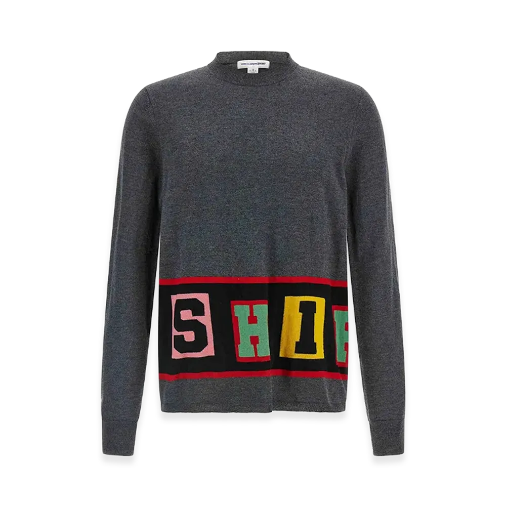 COMME des GARCONS SHIRT Intarsia Sweater "Gray"