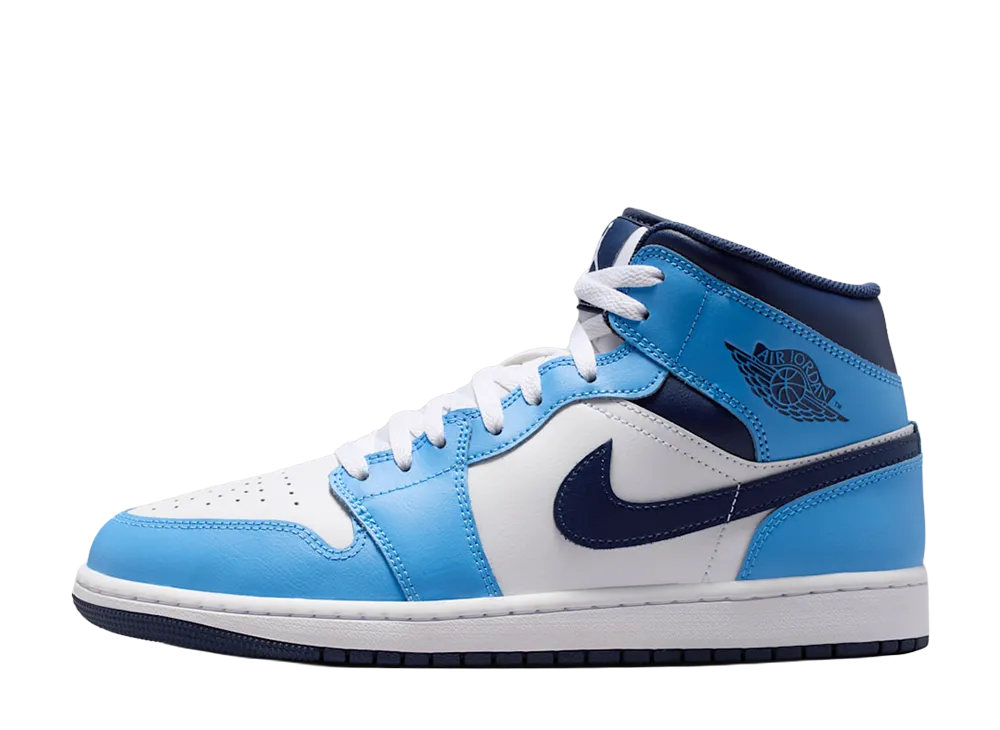 Nike Air Jordan 1 Mid "University Blue/White/Sail/Midnight Navy"