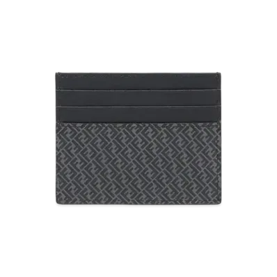 FENDI Card Case Leather Card Case "Black"