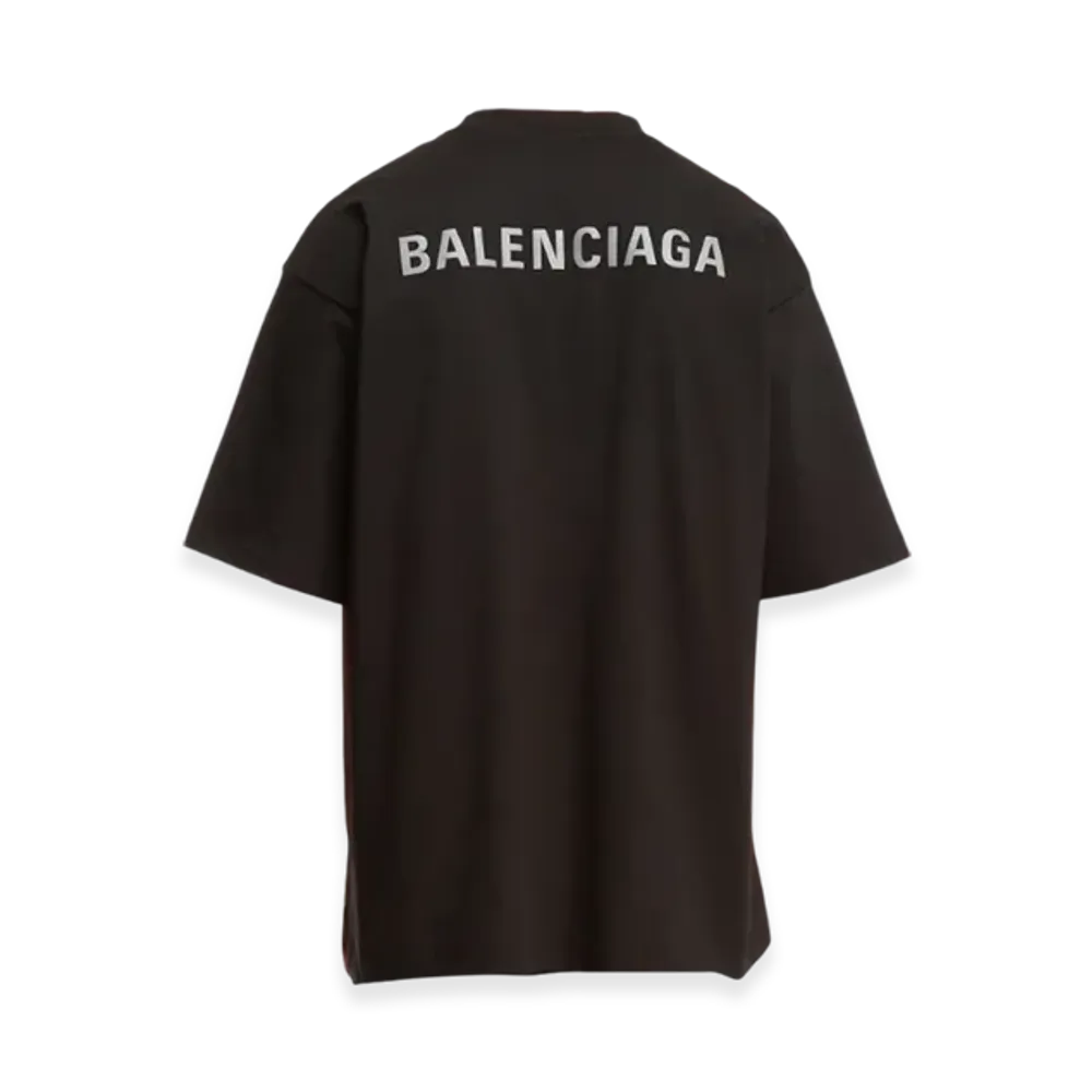 BALENCIAGA Medium Fit Back Logo T-Shirt "Black"