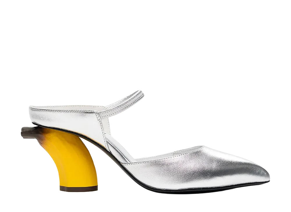 メゾンミハラヤスヒロ ウィメンズ バナナ ヒール ミュール "シルバー"