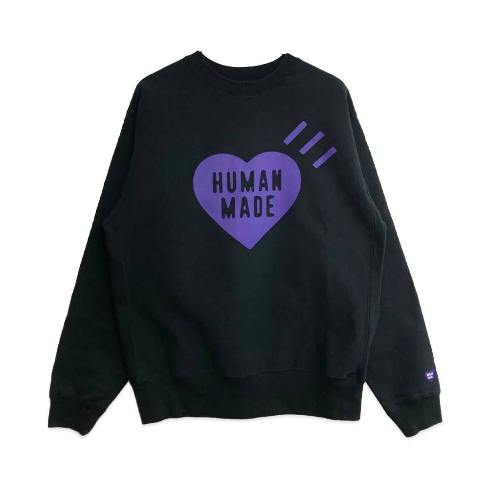 HUMAN MADE Stores Exclusive Heart Sweatshirt Fukuoka "Black"
