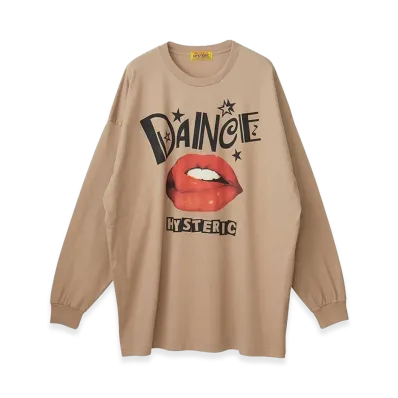 HYSTERIC GLAMOUR Women's DANCE Oversized T-Shirt "Beige"