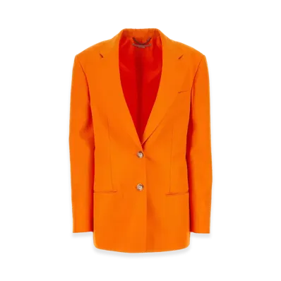 STELLA McCARTNEY Women's Fluo Viscose Oversize Blazer "Orange"