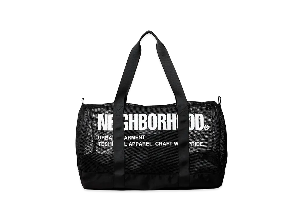 NEIGHBORHOOD Mesh Boston Bag "Black"