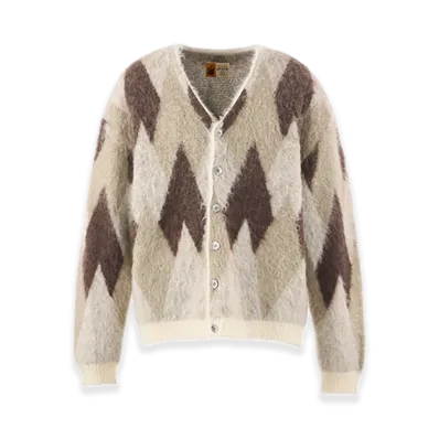 SAINT Mxxxxxx Knit Cardigan Argyle "Multi"