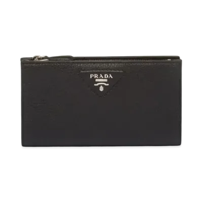 PRADA Large Leather Wallet "Black"