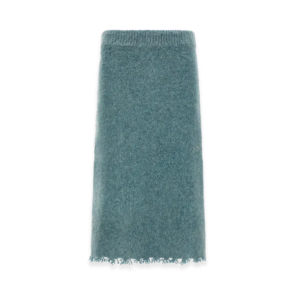 Jil Sander Women's Wool Knit Skirt "Light Blue"