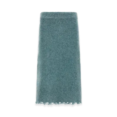 Jil Sander Women's Wool Knit Skirt "Light Blue"
