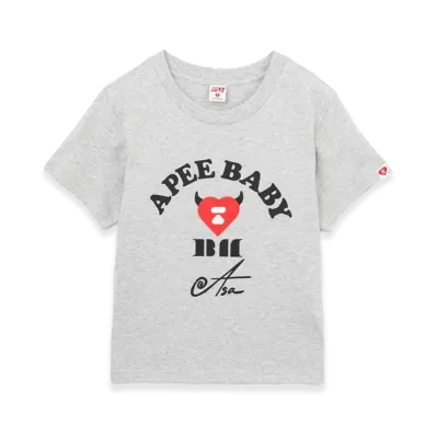 A BATHING APE x BABY MONSTER Women's APEE Baby Print Tee #2 "Gray"