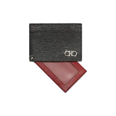 Salvatore Ferragamo Card Case "Black/Red Ferragamo"