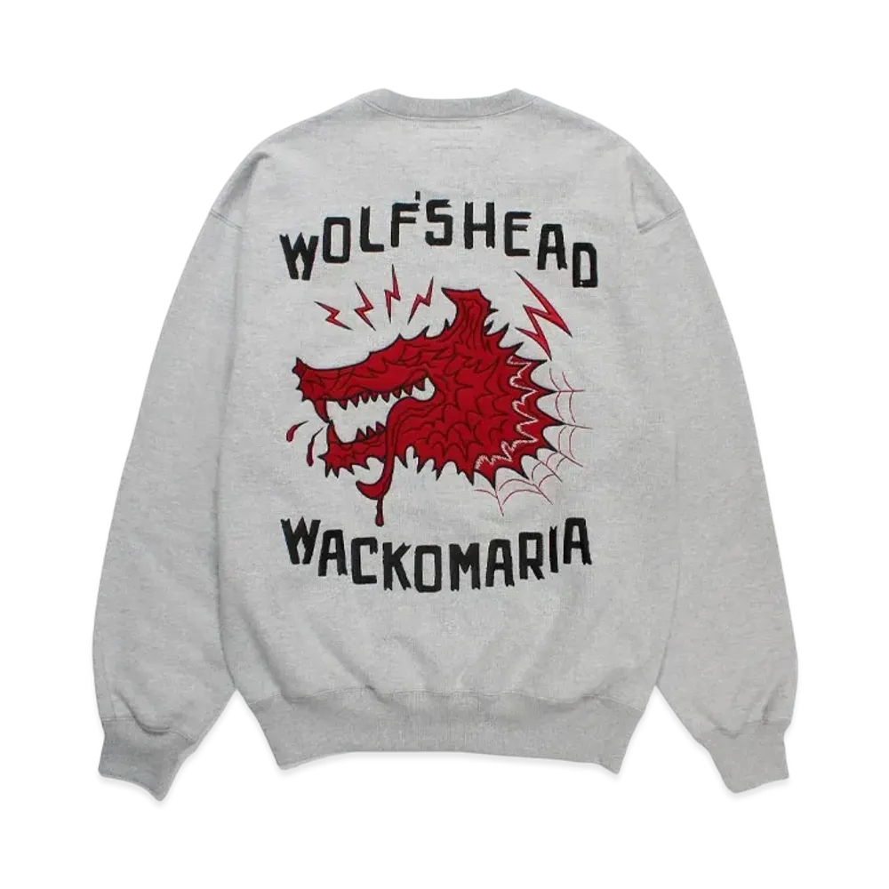 WACKO MARIA x Wolf's Head Heavy Weight Sweat Shirt "Gray"