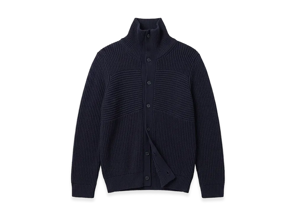 Maison Margiela Chunky Knit High-Neck Cardigan "Nevy"