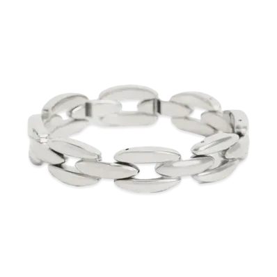 CHARLES & KEITH Chain Link Cuff Bracelet "Silver"