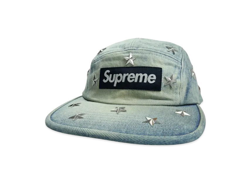 Supreme Stars Studded Denim Camp Cap Supreme Stars Studded Denim Camp Cap