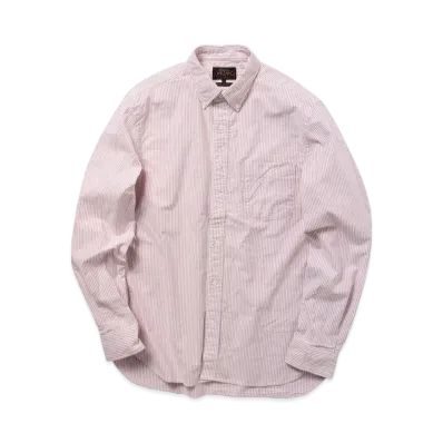 BEAMS B.D. Oxford Candy Stripe "Wine"