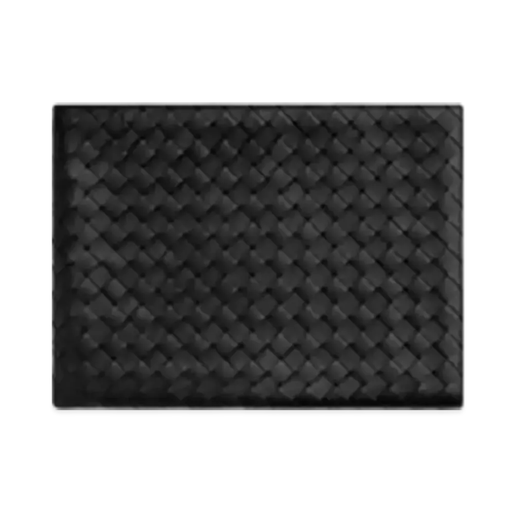 Bottega Veneta Intrecciato Half Zipped Pouch "Black/Madder Brown"