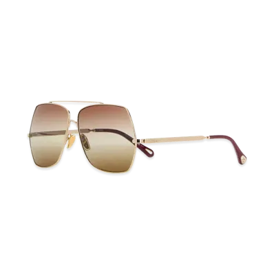 Chloe Women's Platinum Metal Sunglasses "Gold"