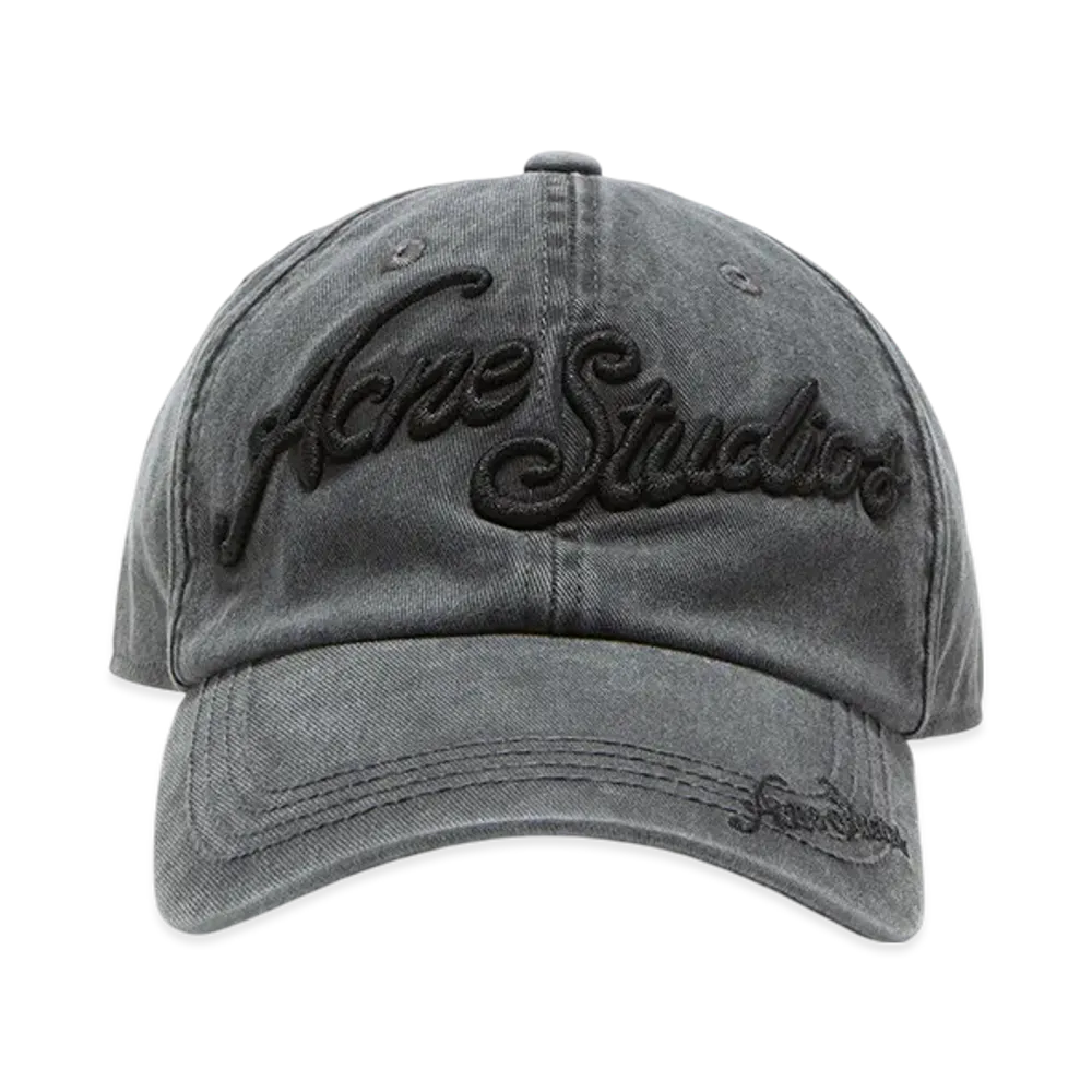 Acne Studios Logo Cap "Faded Black"