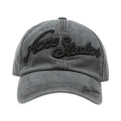 Acne Studios Logo Cap "Faded Black"