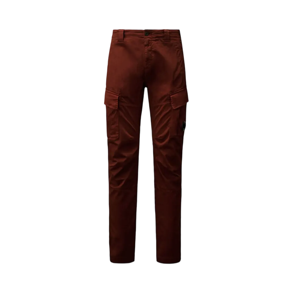 C.P. Company Stretch Sateen Cargo Lens Pants "Sable Brown"