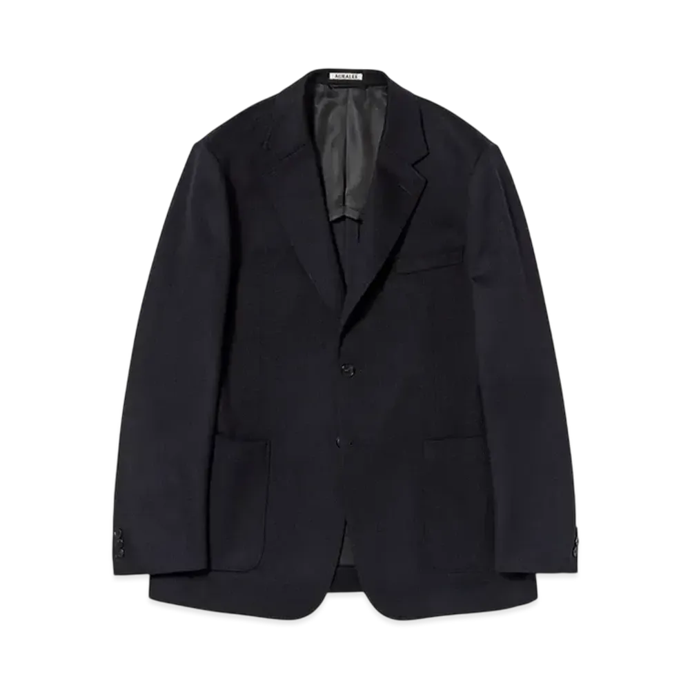 AURALEE Cashmere Moleskin Jacket "Dark Navy"