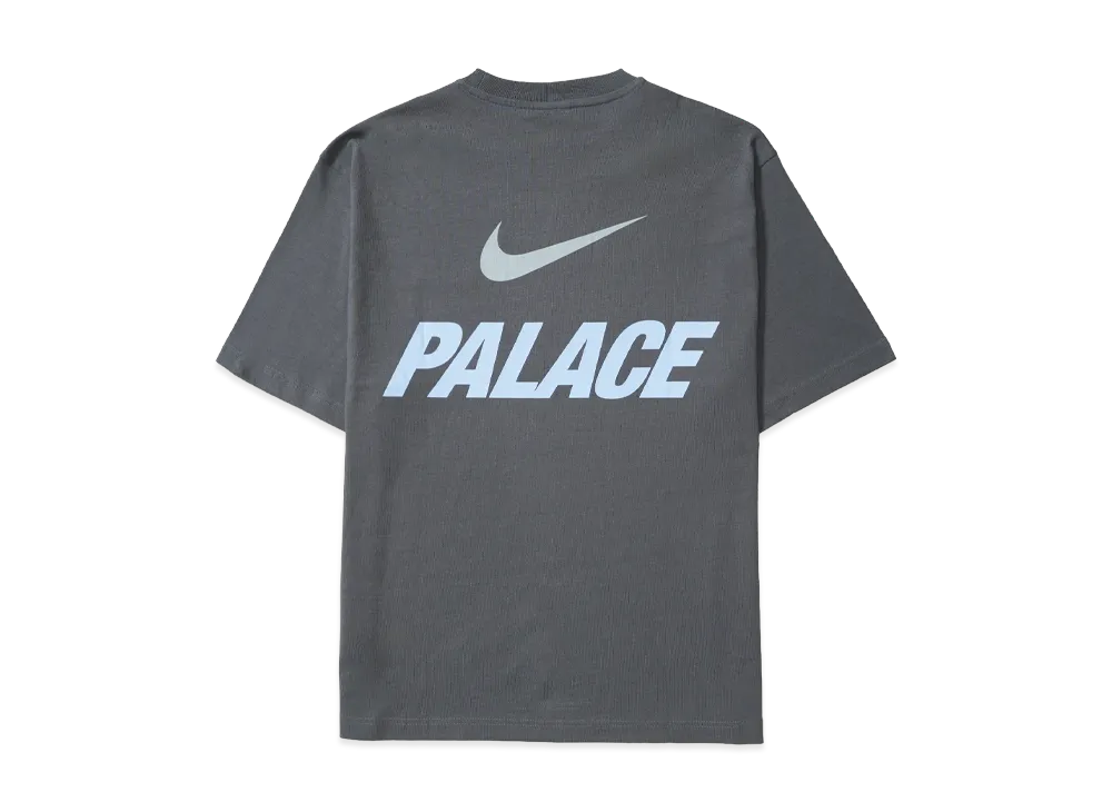 PALACE x Nike Font Swoosh T Shirt "Charcoal"