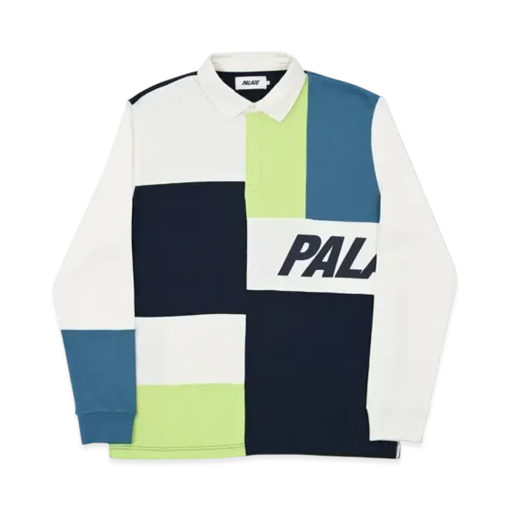 PALACE Patchwork Rugby "White Navy"