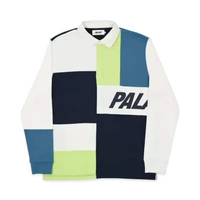 PALACE Patchwork Rugby "White Navy"