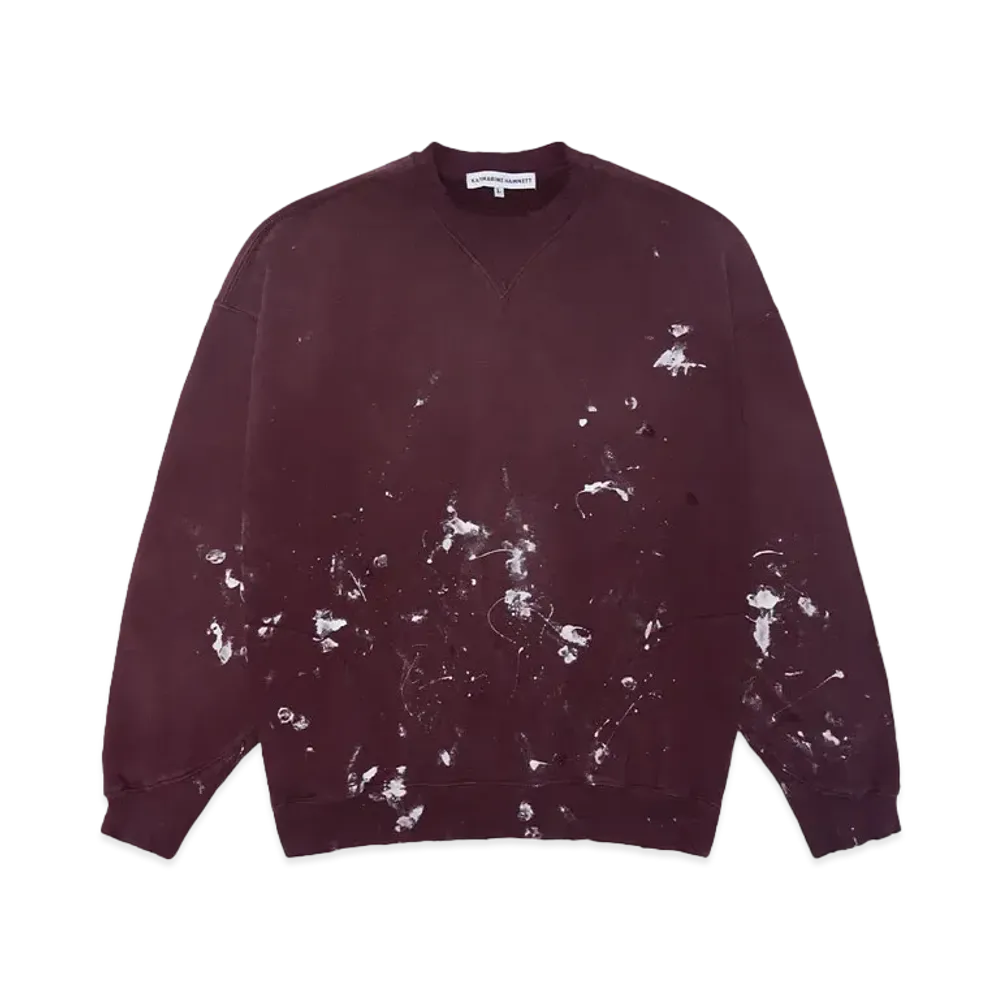 KATHARINE HAMNETT VINTAGE SWEAT BIGSIZED PULLOVER "BARGANDY"
