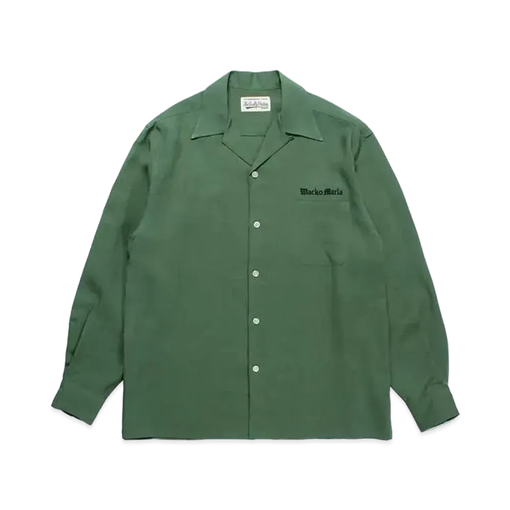 WACKO MARIA 50's Open Collar Shirt "Green"