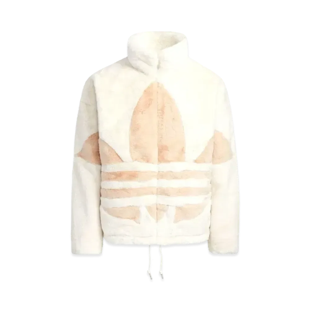 ADIDAS FAKE FUR JACKET "Chalk White/Beige Tone"