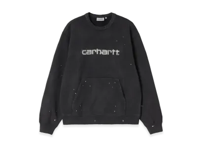 Carhartt WIP Painter Sweat "Black/Destroy Wash/Splatter"