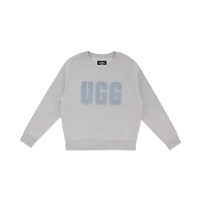 UGG Women's Madeline Fuzzy Logo Crewneck "Blue"