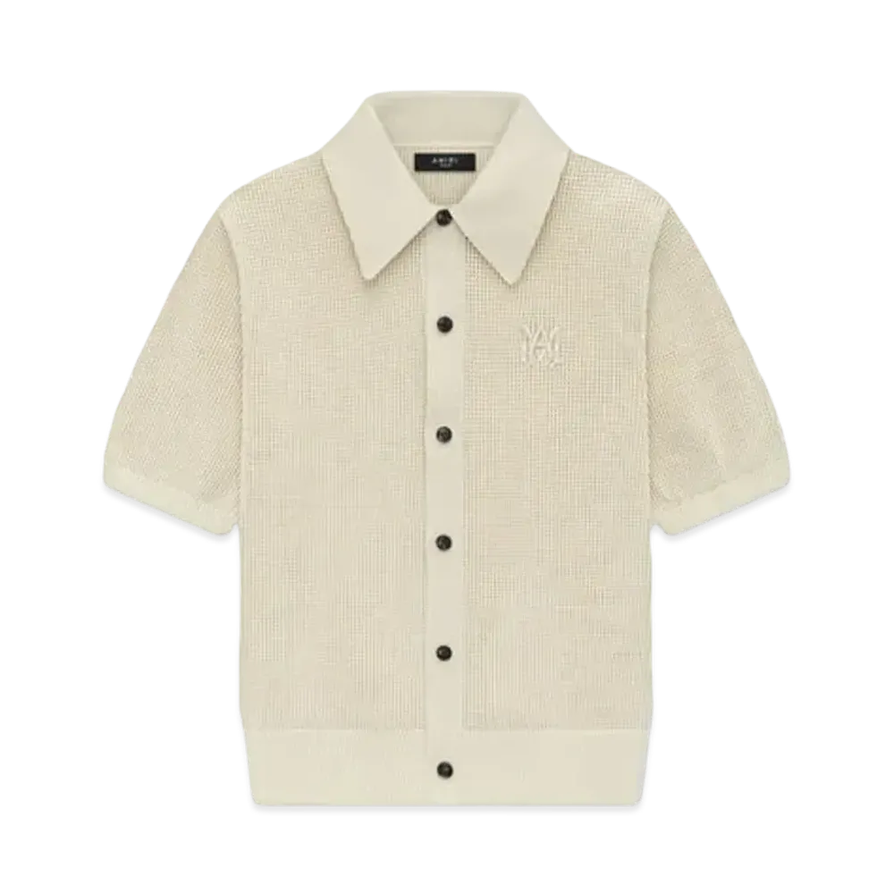 AMIRI Ma Crochet Polo "Alabaster"