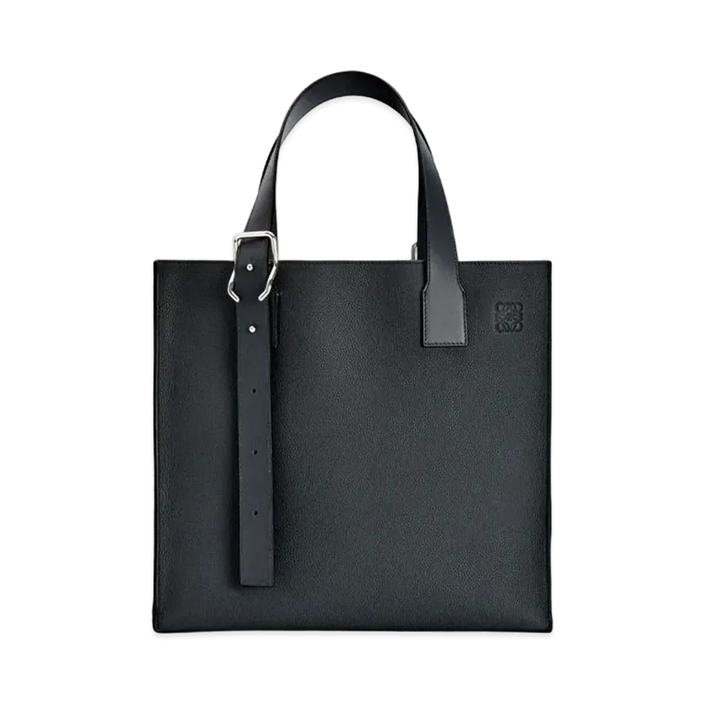 LOEWE Buckle Tote Bag In Soft Grained Calfskin "Black"